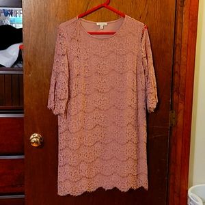 Pink xl lace dress